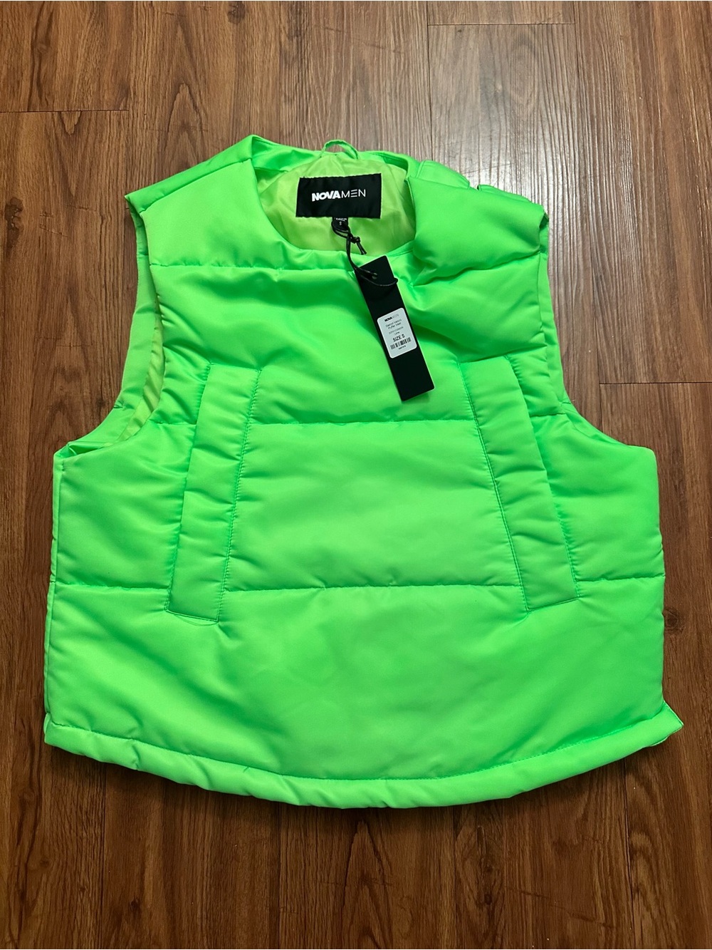 Fashion Nova Detroit Neon Green Puffer Vest
